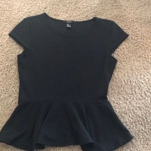 Black Forever 21 Peplum Top! Size medium